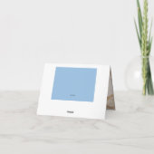 Teddy Bear Blauwe Foto Dank u Notecard Bedankkaart (Achterkant)