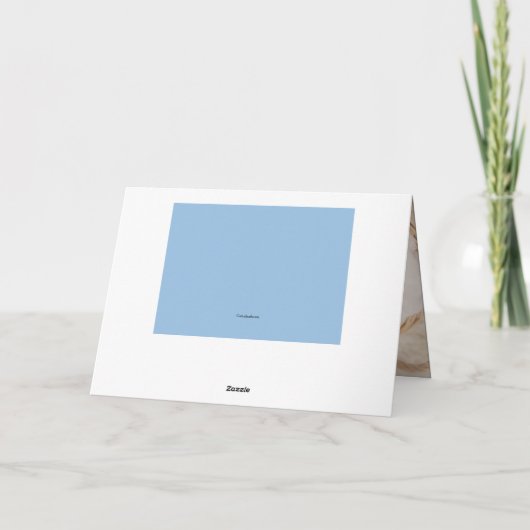 Teddy Bear Blauwe Foto Dank u Notecard Bedankkaart (Achterkant)