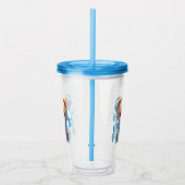 Teddy Bear Blue Baby shower Acryl Drinkbeker (Rechts)