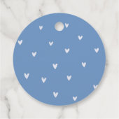 Teddy Bear Blue Baby shower Bedankjes Labels (Achterkant)