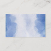 Teddy Bear Blue Baby shower Diaper Raffle Informatiekaartje (Achterkant)