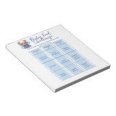 Teddy Bear Blue Baby shower Food Challenge spel Notitieblok (Schuin)