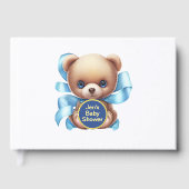 Teddy Bear Blue Baby shower Gastenboek (Voorkant)