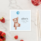 Teddy Bear Blue Baby shower Napkins Servet (Insitu)