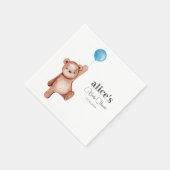 Teddy Bear Blue Baby shower Napkins Servet (Hoek)