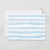 Teddy Bear Blue Ballon Baby shower Dank je wel Bedankkaart (Achterkant)