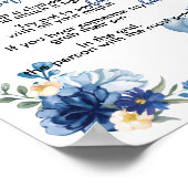 Teddy Bear Blue Ballon Shhh Zeg geen Baby-spel Poster (Hoek)