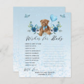 Teddy Bear Blue Ballon wil Baby gamen (Voorkant / Achterkant)