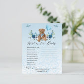 Teddy Bear Blue Ballon wil Baby gamen (Staand voorkant)