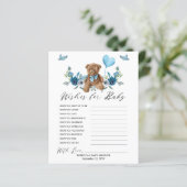 Teddy Bear Blue Ballon wil Baby gamen (Staand voorkant)