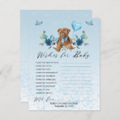 Teddy Bear Blue Ballon wil Baby gamen (Voorkant / Achterkant)