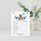 Teddy Bear Blue Ballon wil Baby gamen (Staand voorkant)