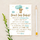 Teddy Bear Blue Ballon Zeg geen Baby shower Game