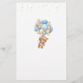 Teddy Bear Blue-ballonnen tekenen het Baby-spel (Achterkant)