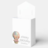 Teddy Bear Blue Balloon Wake Baby Bedankdoosjes (Geopend)