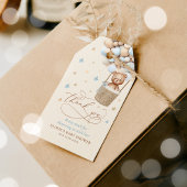 Teddy Bear Blue Balloon Wake Baby shower Cadeaulabel