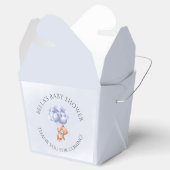 Teddy Bear Blue Balloon Waterverf Boy Baby shower Bedankdoosjes (Geopend)