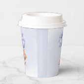 Teddy Bear Blue Balloon Waterverf Boy Baby shower Papieren Bekers (Rechts)