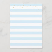 Teddy Bear Blue Balloons Baby shower Uitnodiging Informatiekaartje (Achterkant)