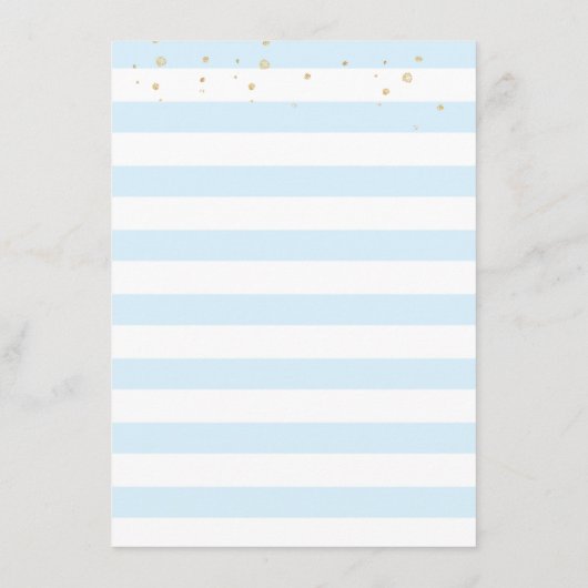 Teddy Bear Blue Balloons Baby shower Uitnodiging Informatiekaartje (Achterkant)