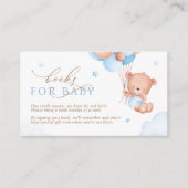 Teddy Bear Blue Balloons Boek voor Baby Informatiekaartje (Voorkant)