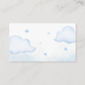 Teddy Bear Blue Balloons Diaper Raffle Informatiekaartje (Achterkant)