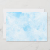 Teddy Bear Blue Balloons Gold Stars Foto Baptisme Kaart (Achterkant)