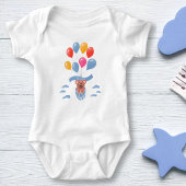 Teddy Bear Blue Balloons Romper
