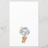 Teddy Bear Blue Balloons Word Scramble Game (Achterkant)