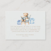 Teddy Bear Blue Boeken voor Baby Ticket Informatiekaartje (Voorkant)
