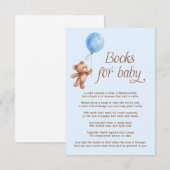 Teddy Bear Blue Boy Boeken voor Baby Informatiekaartje (Voorkant / Achterkant)