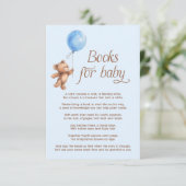Teddy Bear Blue Boy Boeken voor Baby Informatiekaartje (Staand voorkant)