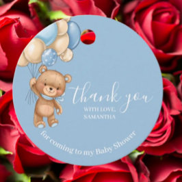 Teddy Bear Blue Dank je wel voor de tags Bedankjes Labels