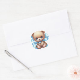 Teddy Bear Blue Envelope Seal Stickers