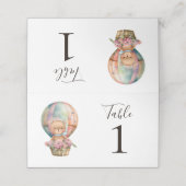 Teddy Bear Blue Hot Air Ballon Place Card Plaatskaartje (Buitenkant ongevouwen)