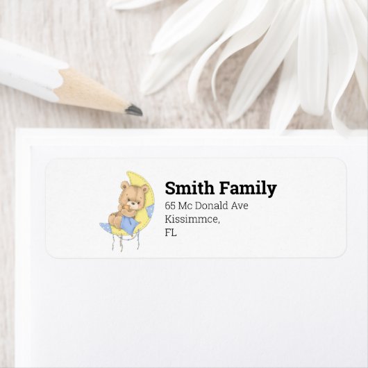 Teddy Bear Blue Moon Label (Insitu)