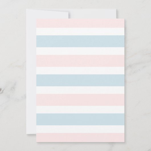 Teddy Bear Blue of Pink Gender onthullen Kaart (Achterkant)