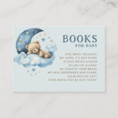 Teddy Bear Blue Over the Moon Boeken voor Baby Informatiekaartje (Voorkant)