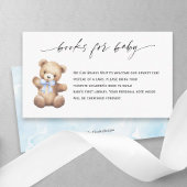 Teddy Bear Blue Ribbon Boeken voor Baby Boy Informatiekaartje