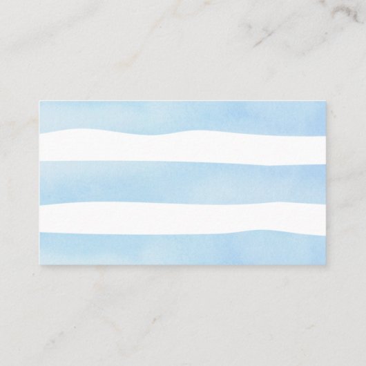 Teddy Bear Blue Silver Balloons Baby shower Plaatskaartje (Achterkant)