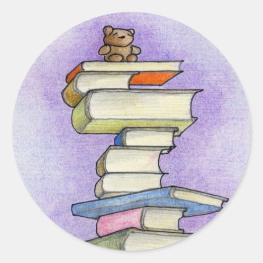 Teddy Bear Boeken Sticker (Voorkant)