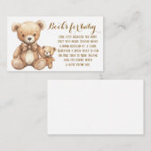Teddy Bear Boeken voor Baby Kaart (Voorkant / Achterkant)