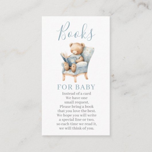Teddy Bear Boeken voor Baby Kaart (Voorkant)