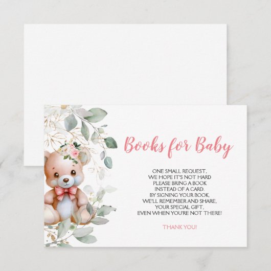 Teddy Bear boeken voor baby ticket (Voorkant / Achterkant)