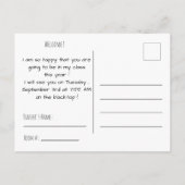 Teddy Bear Boeken Welkom Terug-naar-School Briefka Briefkaart (Achterkant)