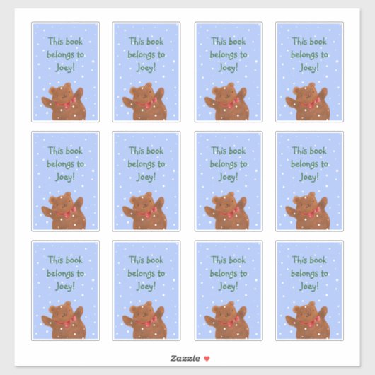 Teddy Bear Boekplaten Sticker (Vel)