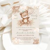 Teddy Bear Boho-Baby shower Kaart