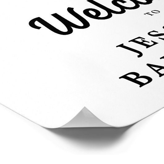 Teddy Bear Boho Baby shower Welkomstteken Poster (Hoek)