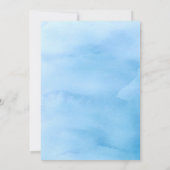 Teddy Bear Boho Blue Boy - doucheuitnodigingen Kaart (Achterkant)