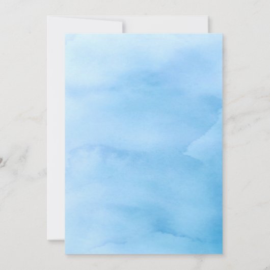 Teddy Bear Boho Blue Boy - doucheuitnodigingen Kaart (Achterkant)